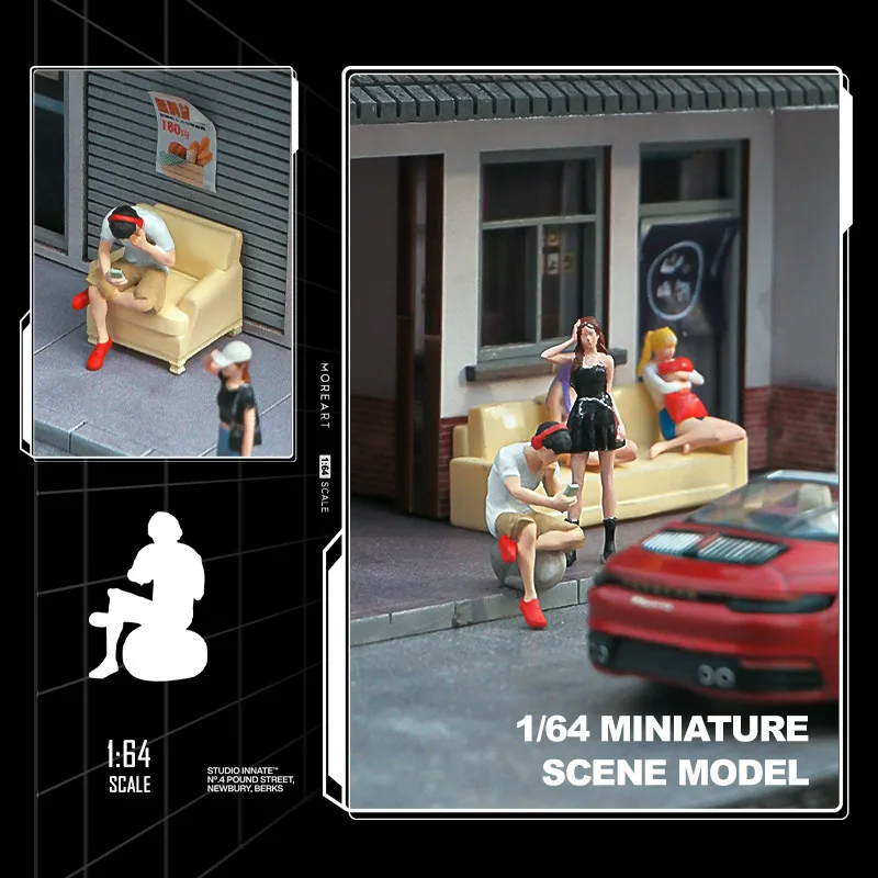 1:64 anime mini boneca figura modelo em miniatura fotografia adereços modelo de cena diy mesa areia paisagismo ornamento presente