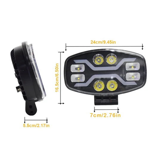 Imagen 2 del producto JALVN7 Luz de conducción LED para camión todoterreno para Scania Man, foco de luz de trabajo LED DRL amarillo blanco 100W 22000LM