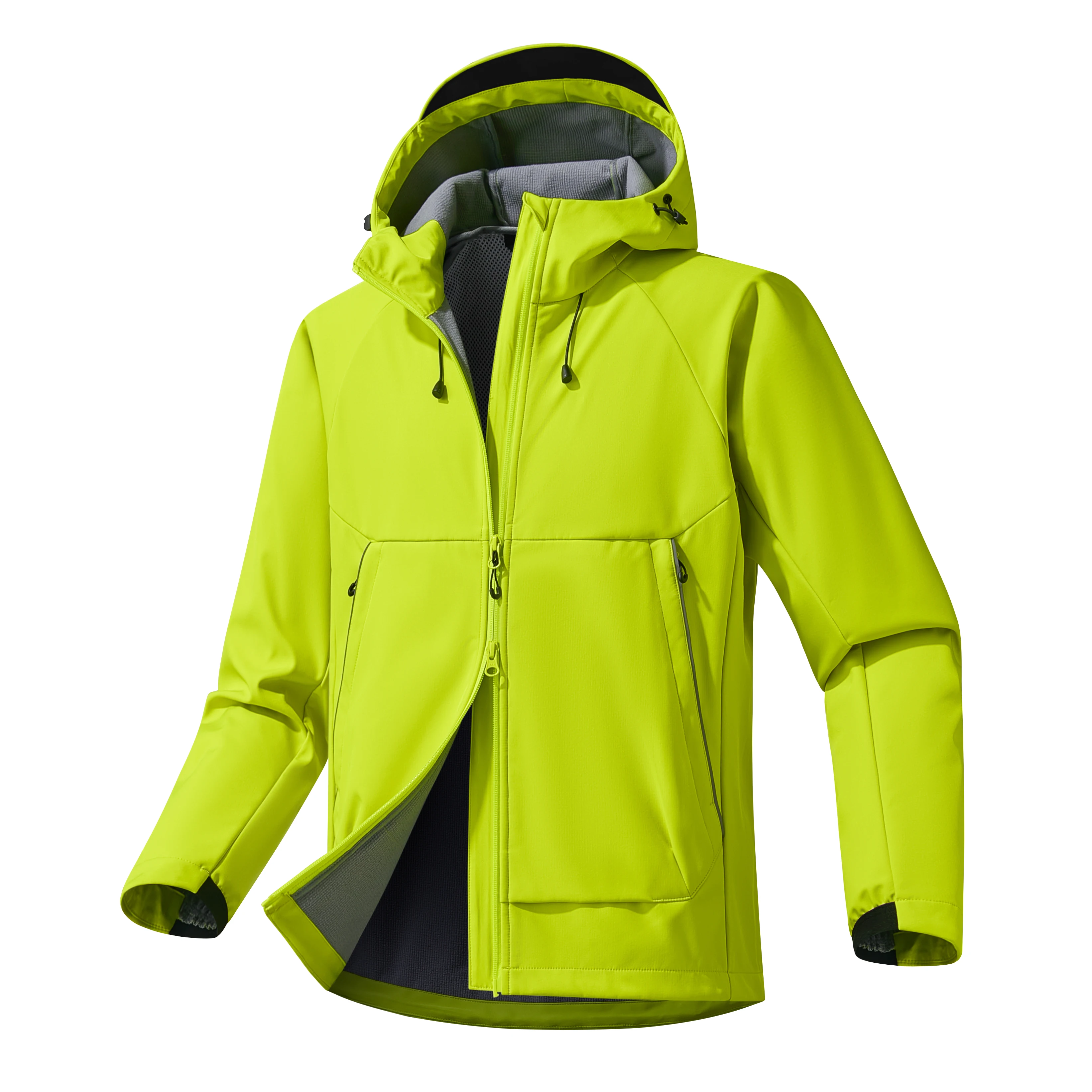 Unisex Spring Outdoor Softshell Jacket, Windproof & Functional Three - Proof, Hooded Couple Outerwear for Leisure/Hiking