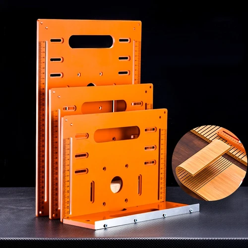 Imagen 1 del producto La precisión duradera ajustable de la base de la máquina cortadora de carpintería se puede biselar a las 45 ° Herramienta de placa base de sierra eléctrica angular