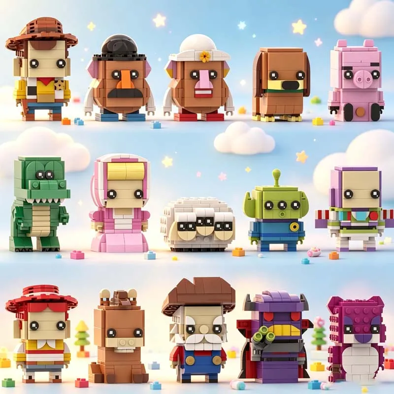 新しい有名な漫画映画シリーズキャラクター-スクエアヘッドフィギュア-モデルフィギュアブロック-diyクリエイティブアイデアブリック-誕生日プレゼント