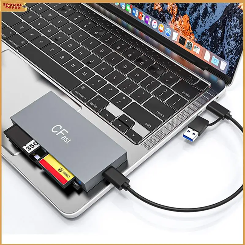 

A69Z для Cfast 2,0 6 в 1, устройство чтения карт USB C, одностороннее чтение USB-карт для Cfast/CF/MS/SD/TF/XD