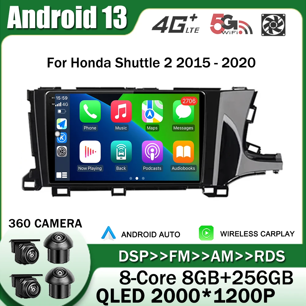 

Android 13 for Honda Shuttle 2 2015 - 2020 Car Radio Multimedia Player Navigation GPS No 2Din 2 Din DVD