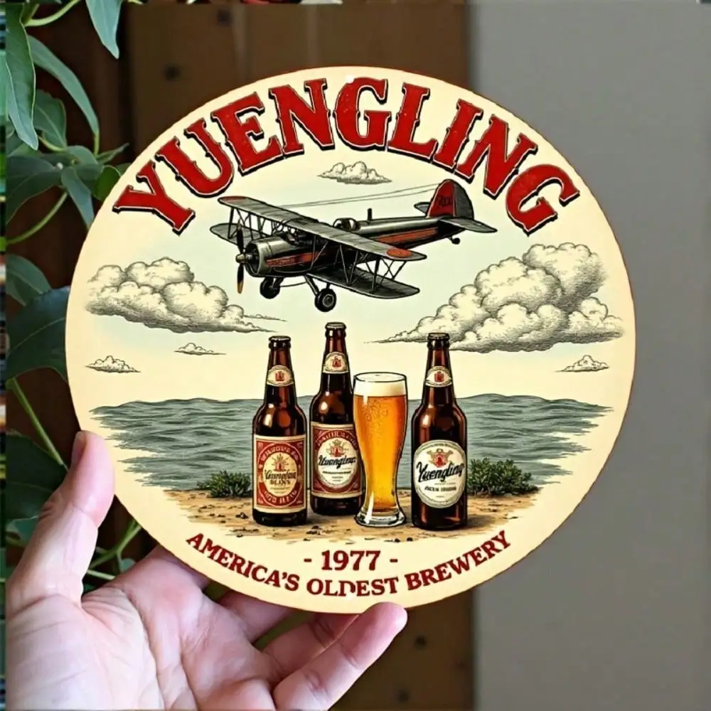 Yuengling Vintage Metal Wall Sign 8x8 Inch Retro Beer Tin Sign Old West Bar Pub Decor