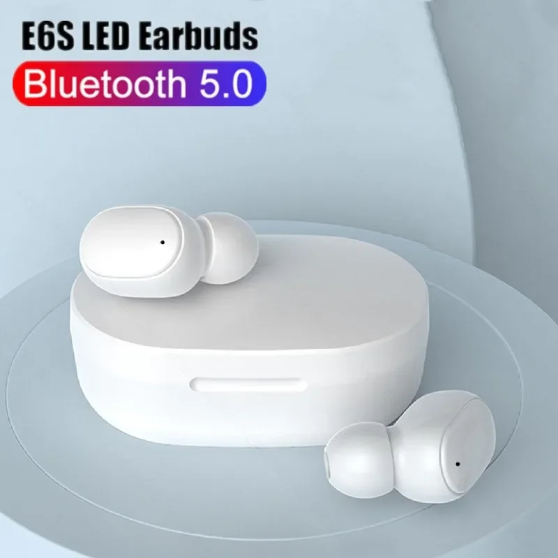 New E6S 9D Stero Wireless Headset IPX4 Waterproof 5.0 Bluetooth Earphone Earplugs No Delay Auricular TWS Mic With Charging Case