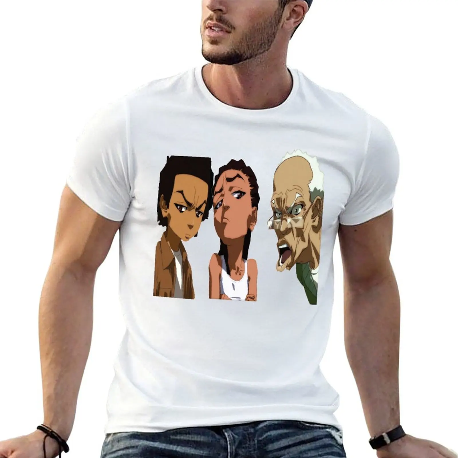 The Boondocks Huey T-Shirt Water Resistant Casual T-Shirt