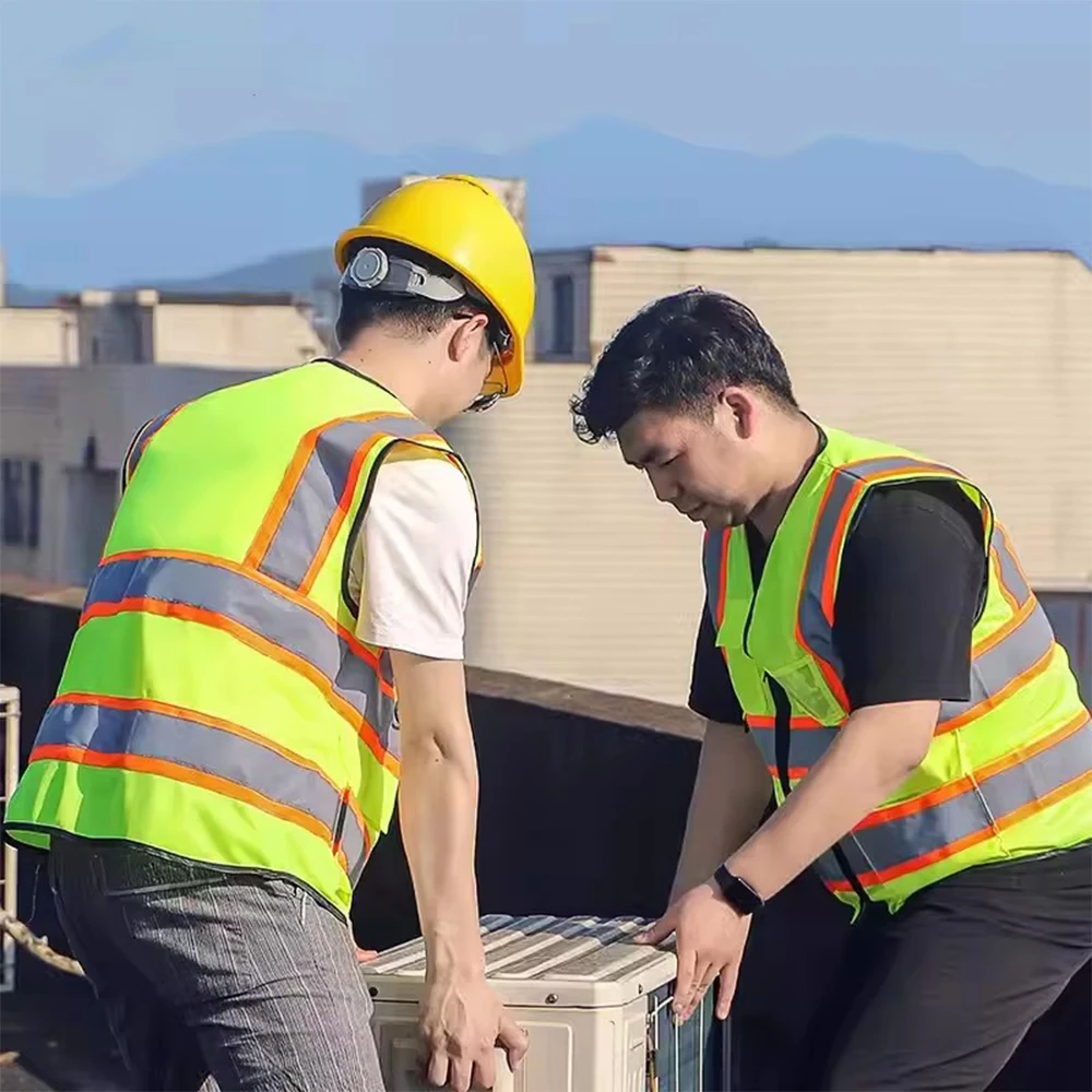 Giubbotto di sicurezza riflettente abbigliamento da lavoro uomo ad alta visibilità abbigliamento da lavoro ad alta visibilità giacca di sicurezza