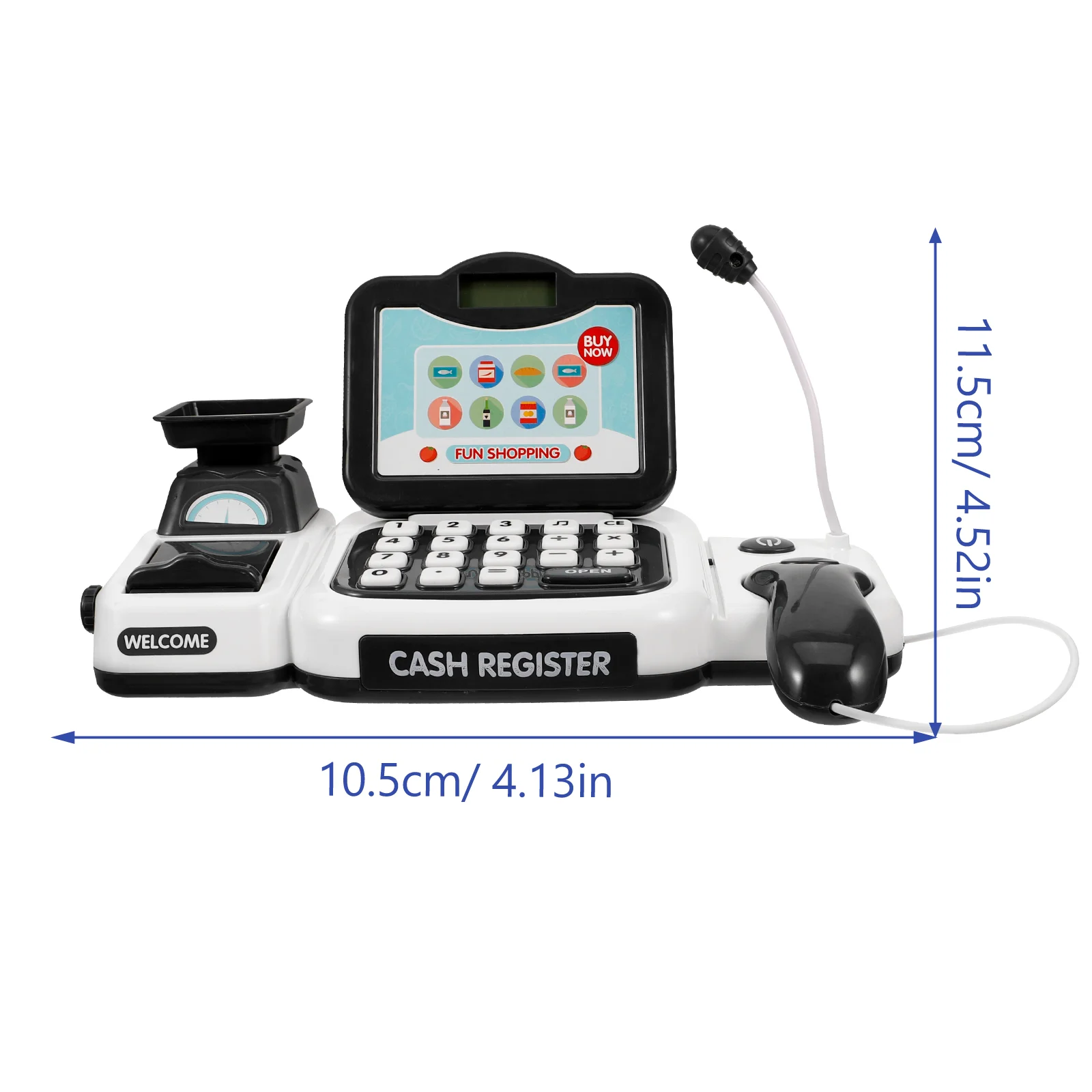 Cash Register Toy Kid's Multipurpose Emulation Simulation Supermarket Plastic Model