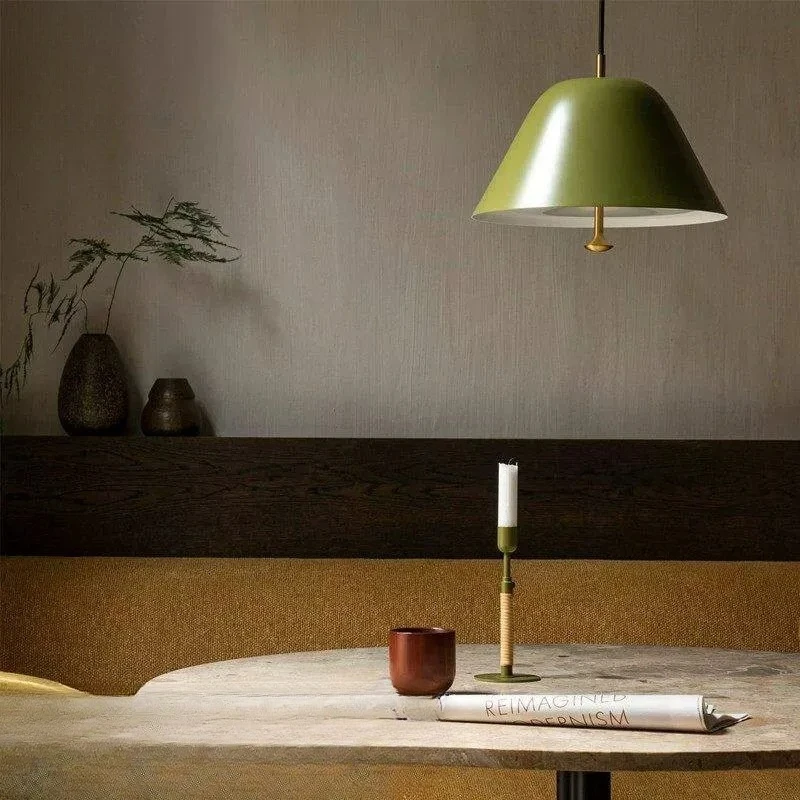 

Minimalist Round Green Light Wabi Sabi Chandelier for Restaurant Bar Counter Bedroom Bedside Study for Denmark Levitate
