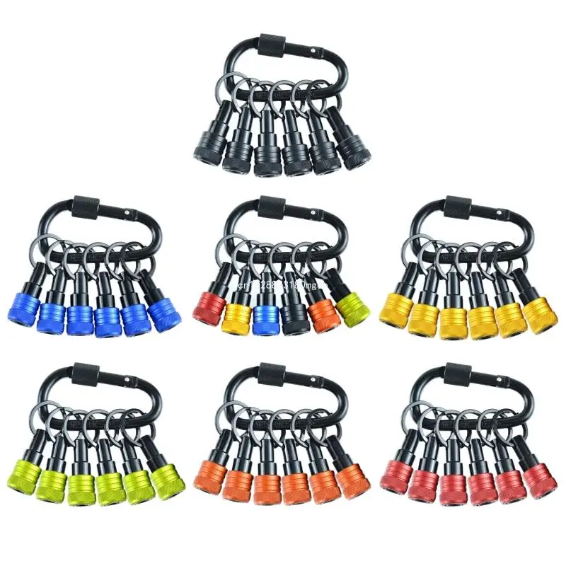 6pcs 1/4inch Hexagonal Shanks Sockets Bit Holders Set Screwdriver Bit Holders Set Multifunction for Easy Storage & Dropship