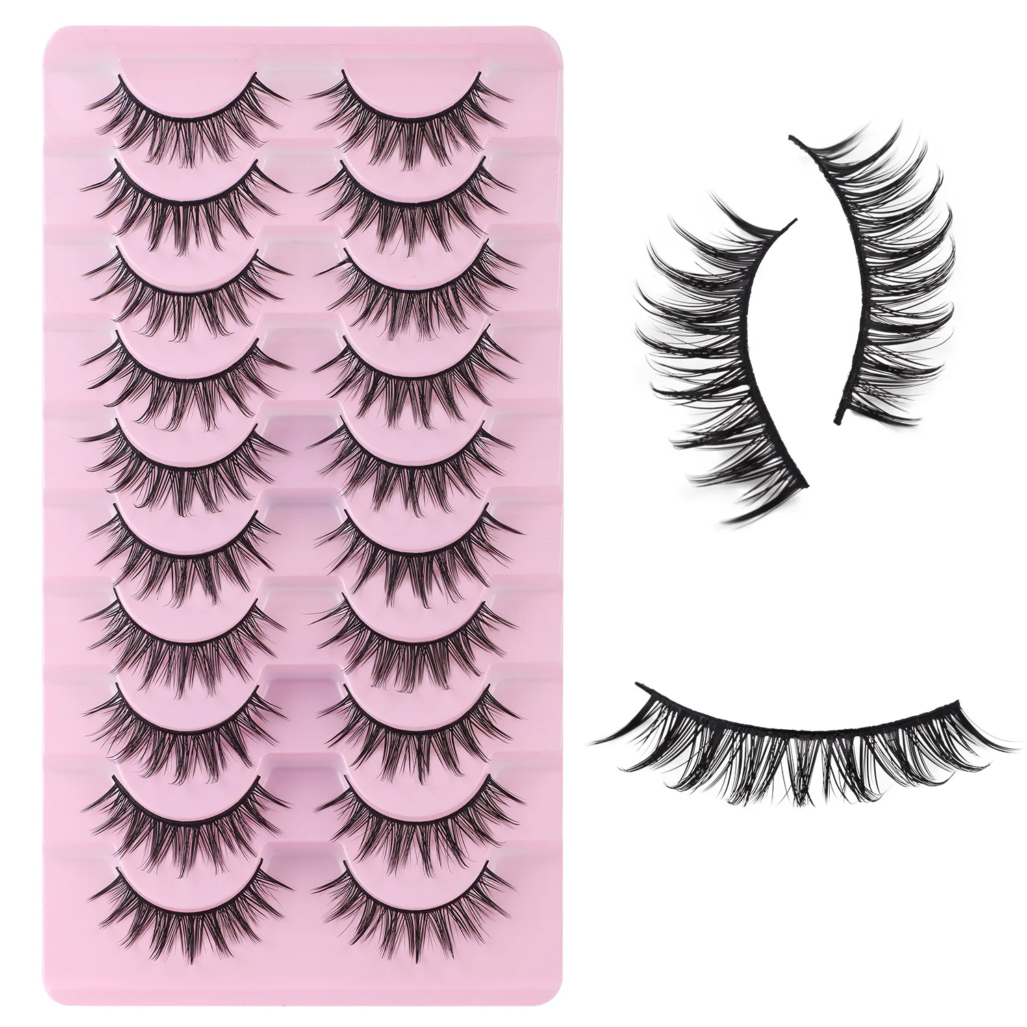 Barbie Eyelashes Thick Comic Demon False Eyelashes, Natural Eyes Women's Daily Matching Eyelash Set