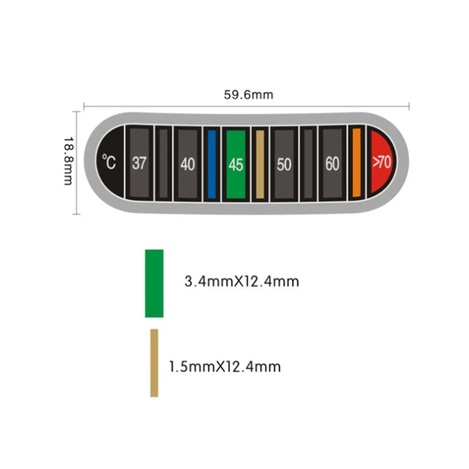 5x Coffee Discoloration Sticker 70 Degrees proof Accurate Temperature Strips for Fermenting Aquariums