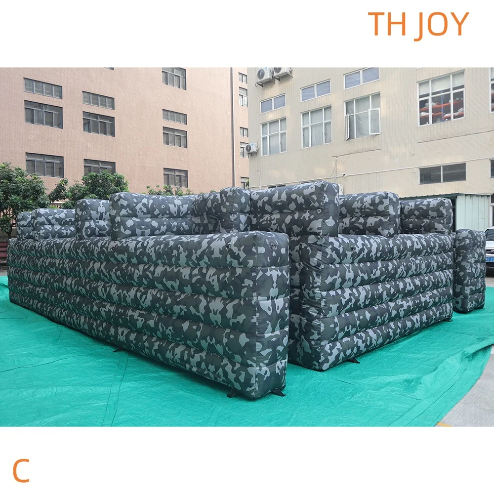 Outdoor Opblaasbare laser tag games arena 8x6m gigantische opblaasbare Spookhuis doolhof Halloween Labyrint puzzel spel