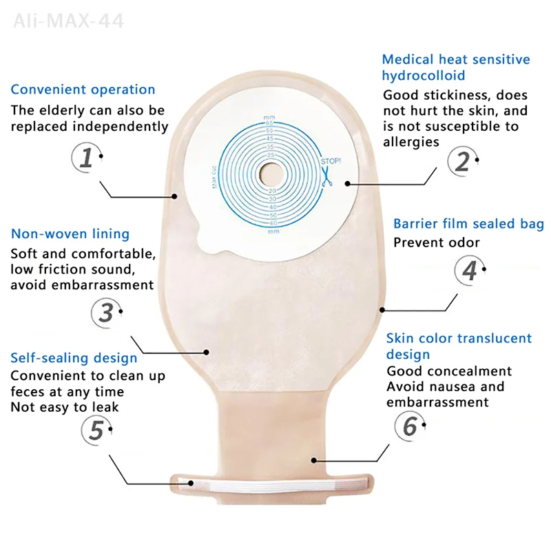 

Disposable Colostomy Bags, Drainable Bags, Single Use Pouch, Ostomy Bags, 10Pcs