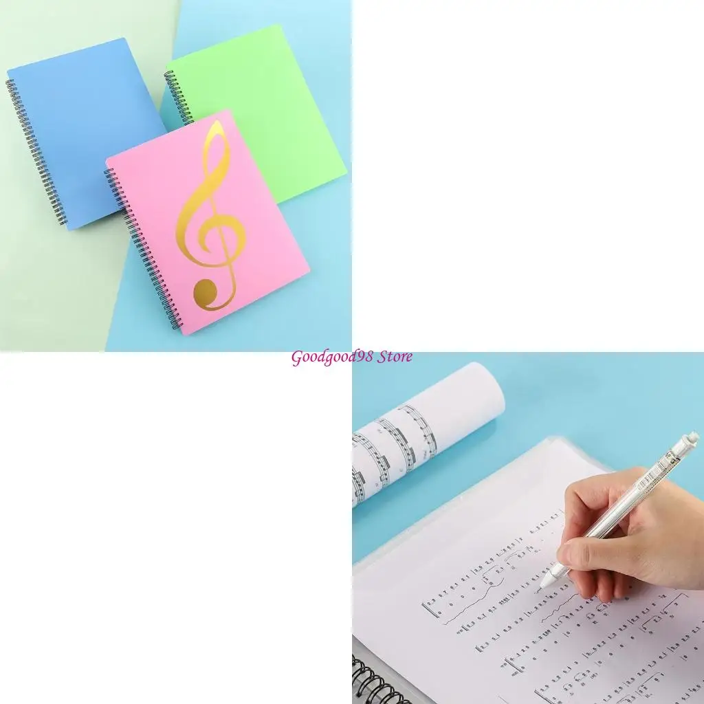 Pasta música folha música, pasta documentos com 40 páginas para mulheres, homens, estudantes, escola, casa