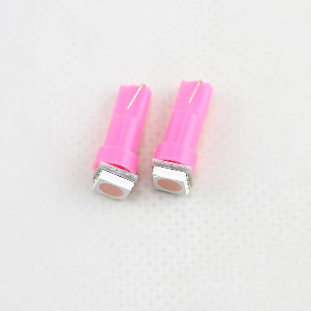 10x 5050 1SMD T5 B8.5D Led Bulbs Pink Purple Universal Fit For Car Dashboard Warning Indicator Car-Styling T5 Led Bulb