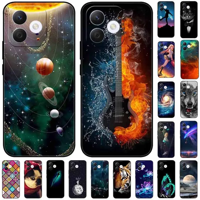 Soft Silicone Covers For Honor X60i 5G Case TPU Protector Space Wolf Lion Phone Bags for Huawei Honor X60i 5G HonorX60i Cover