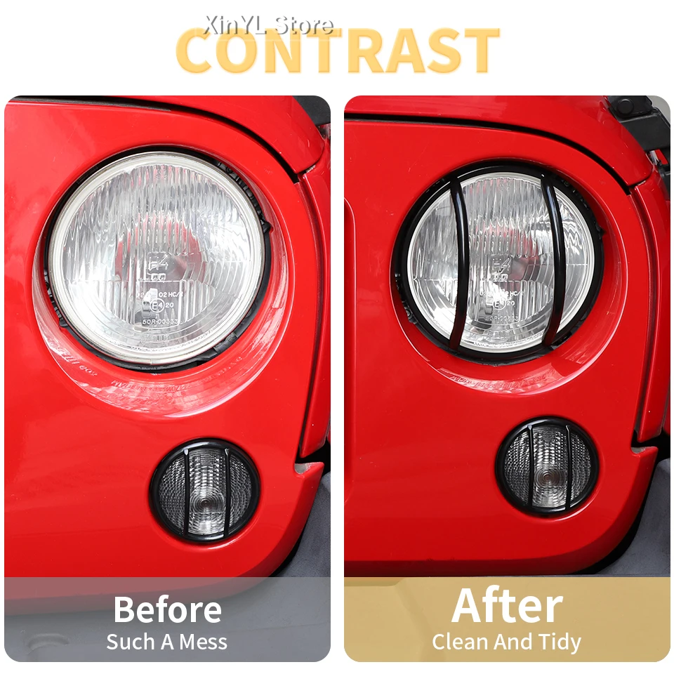 Light Lamp Guard Cover Set Taillight Cover Tail Light Guards Protective Cover For Jeep Wrangler JK 2007-2017 Car Accessories