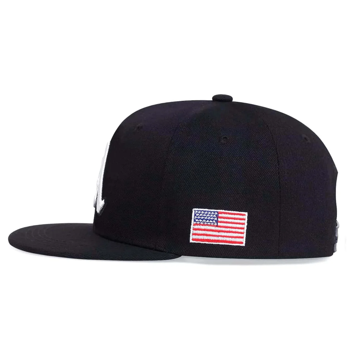 Unisex Gothic Letter American Flag Embroidery Hip-hop Hats Outdoor Adjustable Casual Baseball Caps Sunscreen Hat