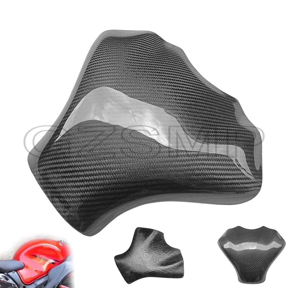 Motorcycle real Carbon Fiber Fuel Gas Tank Cover Protector fit For Suzuki Hayabusa GSXR1300  2008-2016 2015 2014 2013 2012 2011