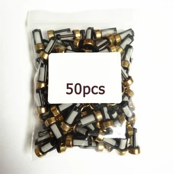 50pcs/set Fuel Injector Microse Basket Filter Universal Fit For ASNU03C Injector Repair Kits Injector Nylon Mesh Copper