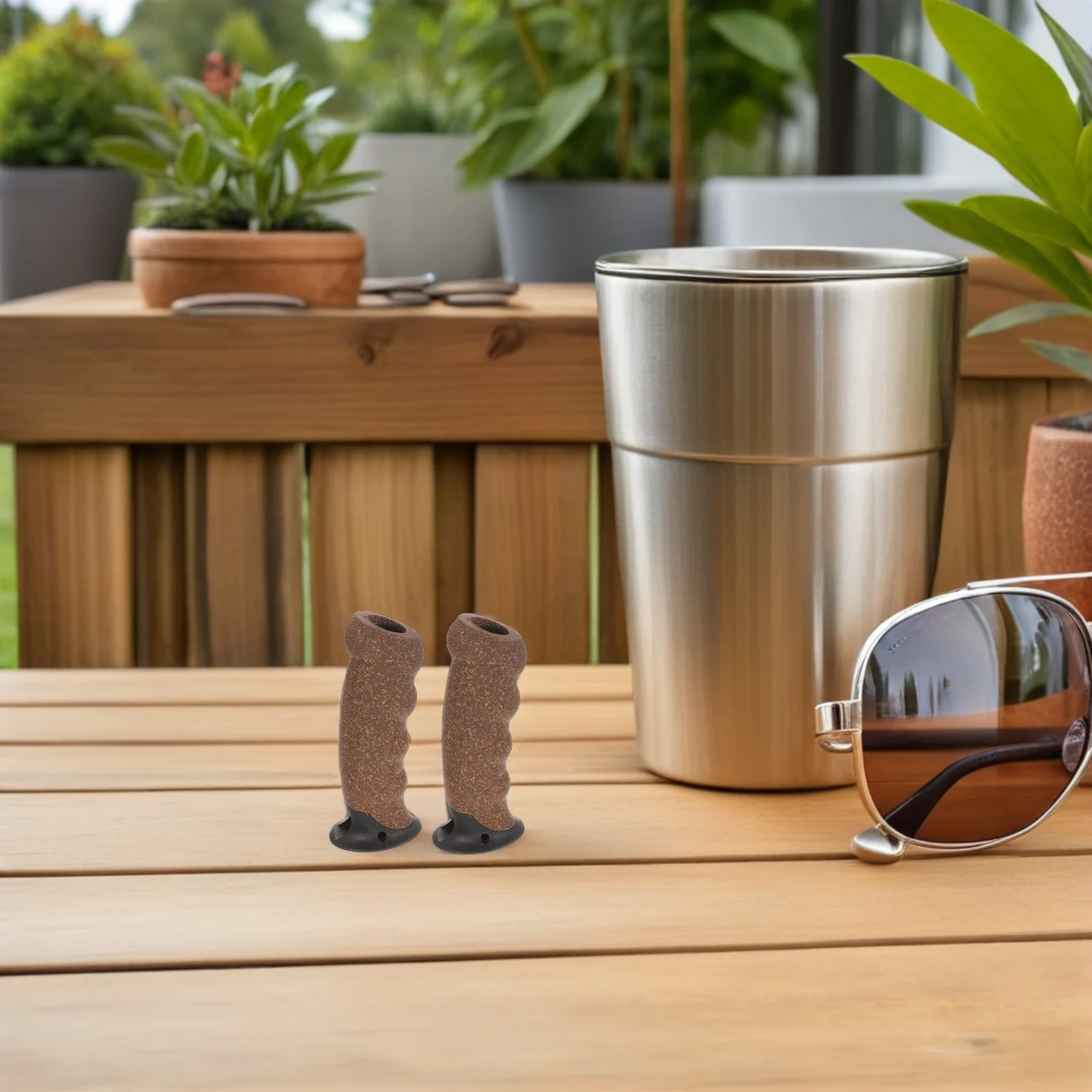 2 stücke Kork Ersatz Runde Wandern Pole Grip Langlebig Trekking Stick Griff Für Skifahren Camping Outdoor Universal Werkzeug