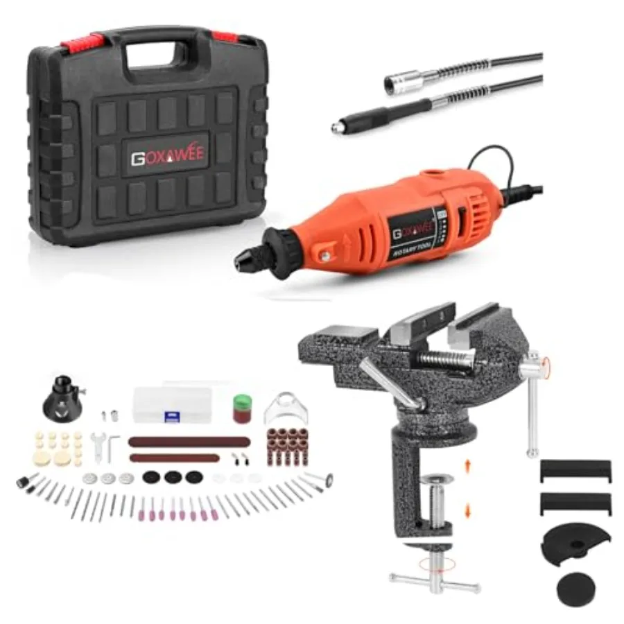 

Набор из 140 предметов для роторного инструмента и настольные тиски с креплением на стол 3,15 дюйма