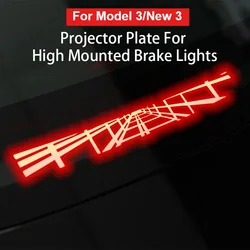 For Tesla Model 3 New 3 Car High Brake Tail Light Sticker Carbon Fiber Car Brake Projection Board PVC Top Tail Light Sticker