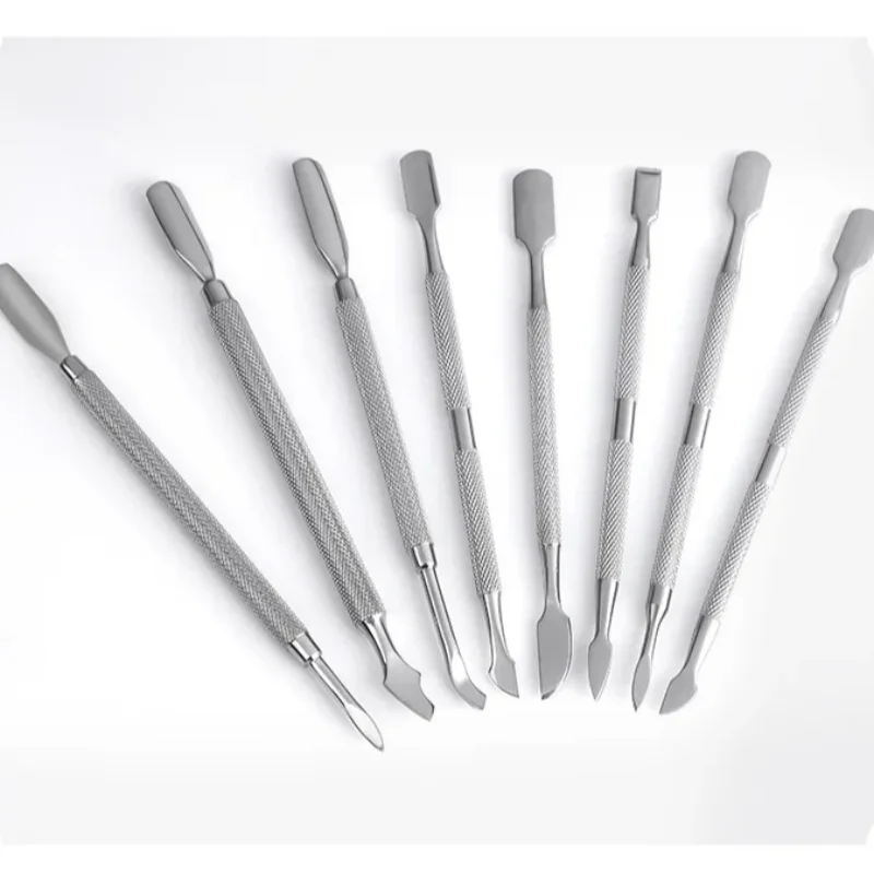 1Pcs Nail Cuticle Pusher Spoon Stainless Steel Cutter UV Gel Polish Removal Trimmer Dead Skin Manicure Accessories Tool
