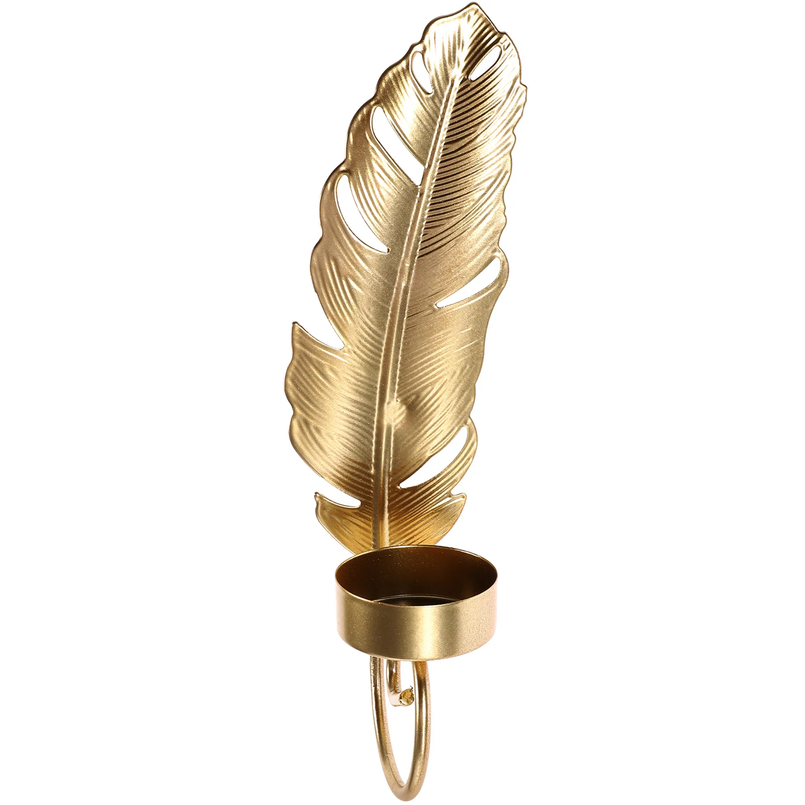 

Golden Leaves Wall Hanging Candlestick Light Luxury Leaf Sconces Iron Home Decor Bedroom Living Room Fireplace Metal