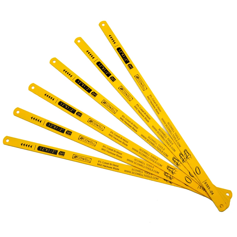 HSS Bimetallic M42 (8% Cobalt) Flexible Hacksaw Blades 12