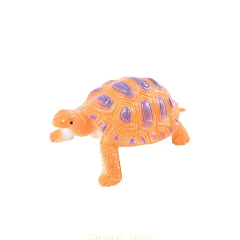 

E7CE 12pcs/set Simulation Animal Tortoise Figures Model Halloween Jokes Trick Ki