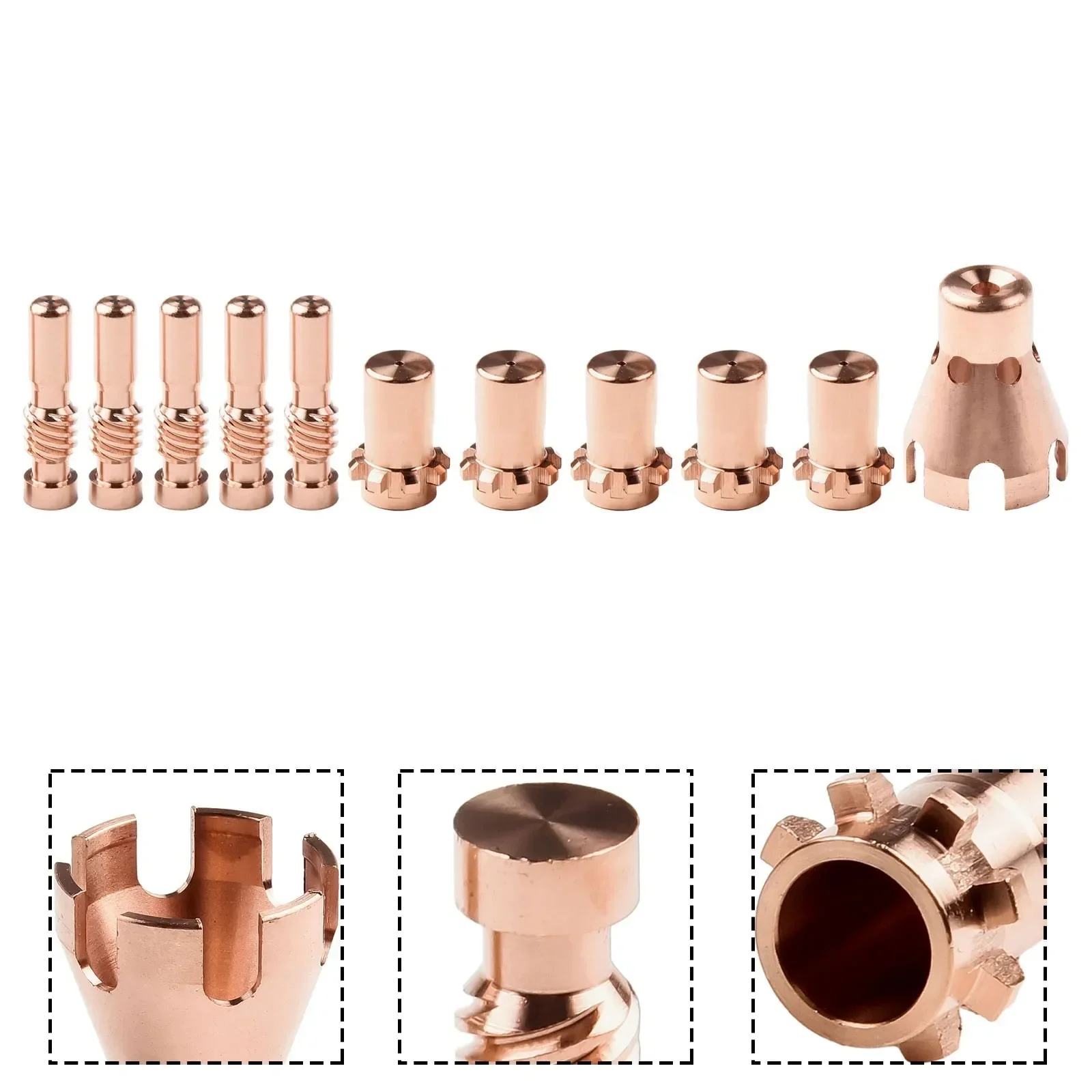 11Pcs Easy-to-Use Electrode Nozzle Tips Set Fit ProCut 25/55/80 Plasma Cutter