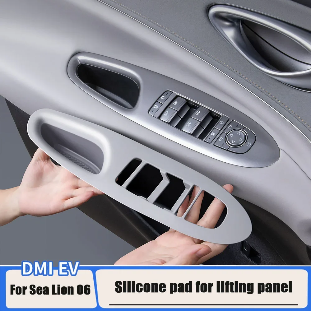 For BYD Seal Lion 06 DM-I Door Lift Window Panel Silicone Pad Storage Box Interior Decoration Accessories