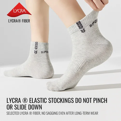 Imagen 2 del producto MiiOW 100% calcetines de algodón puro invierno hombres adolescentes calcetines deportivos escolares atléticos calcetín largo que absorbe la humedad calcetín cálido antiolor