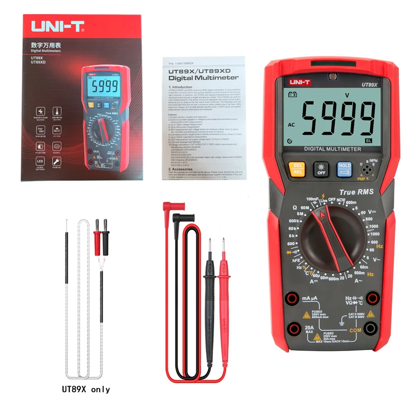 UNI-T UT89X UT89XD Digital Multimeter Electrical Tester With Circuit Dialing Function, Voltmeter. For Maintenance And Wiring