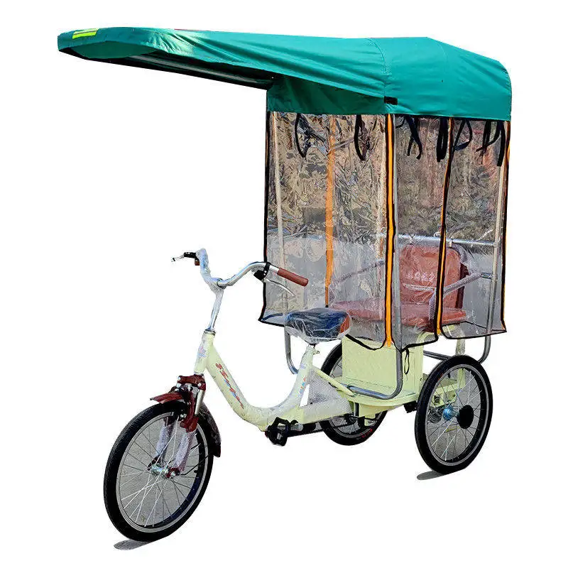 Elderly Tricycle Rickshaw Elderly Pedal Tricycle Canopy Awning Warm and Rainproof Canopy