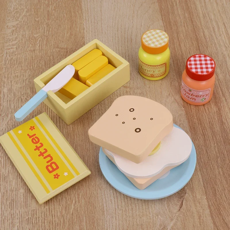 木製キッチンごっこ遊びおもちゃシミュレーション木製トースターマシン子供早期学習教育玩具