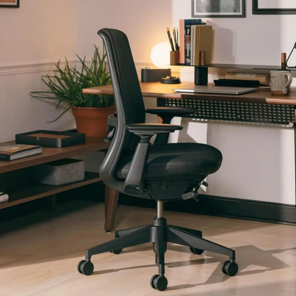 ergonomic adjustable mesh office chair - flexible back support in charcoal