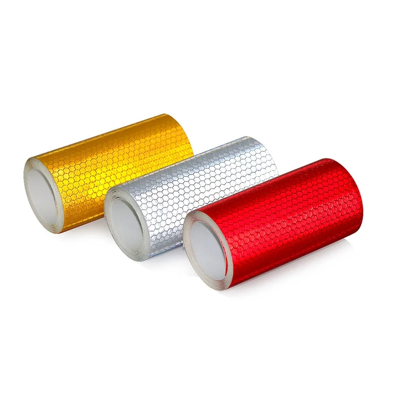 30Cm Micro Prisma Reflecterende Waarschuwing Fluorescerende Pvc Tape Verkeersveiligheidsbord Zelfklevende Beplating