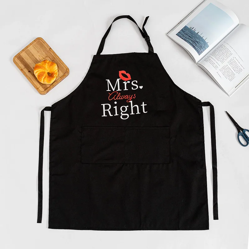 Funny Couple Aprons Kitchen Aprons Resistant Waterdrop Resistant Non Fade Mr and Mrs Couple Aprons Set