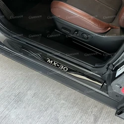 For Mazda MX 30 Door Sill Protector Scuff Plate Car Accessories Thresholds Pedal Auto Stickers Styling Trim 2023 2021 2022 2020
