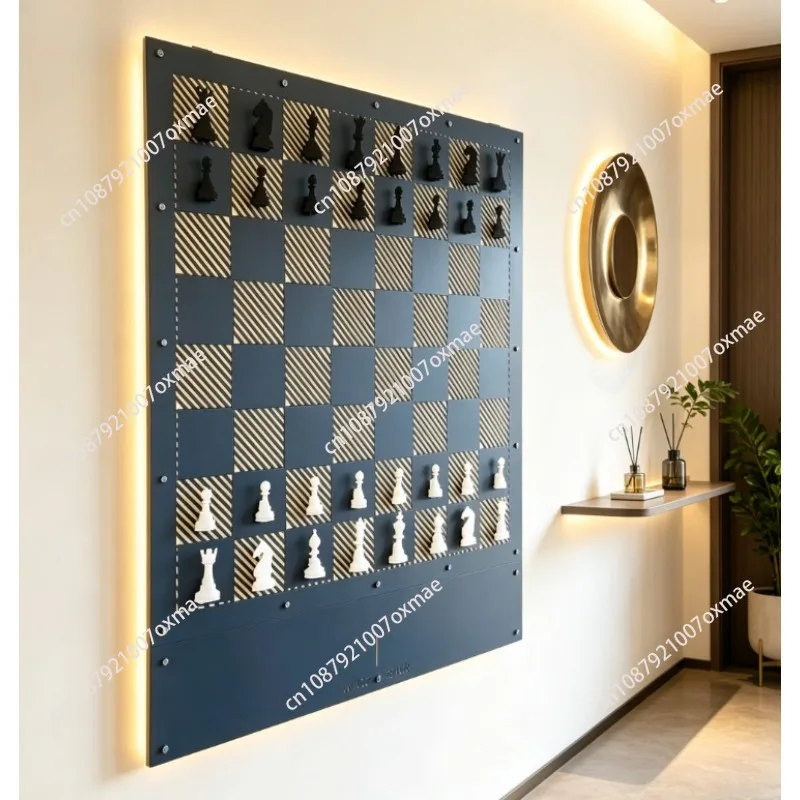 Giant Hanging Magnetic Chess & Checkers Wall Board, Home Decor Game Set