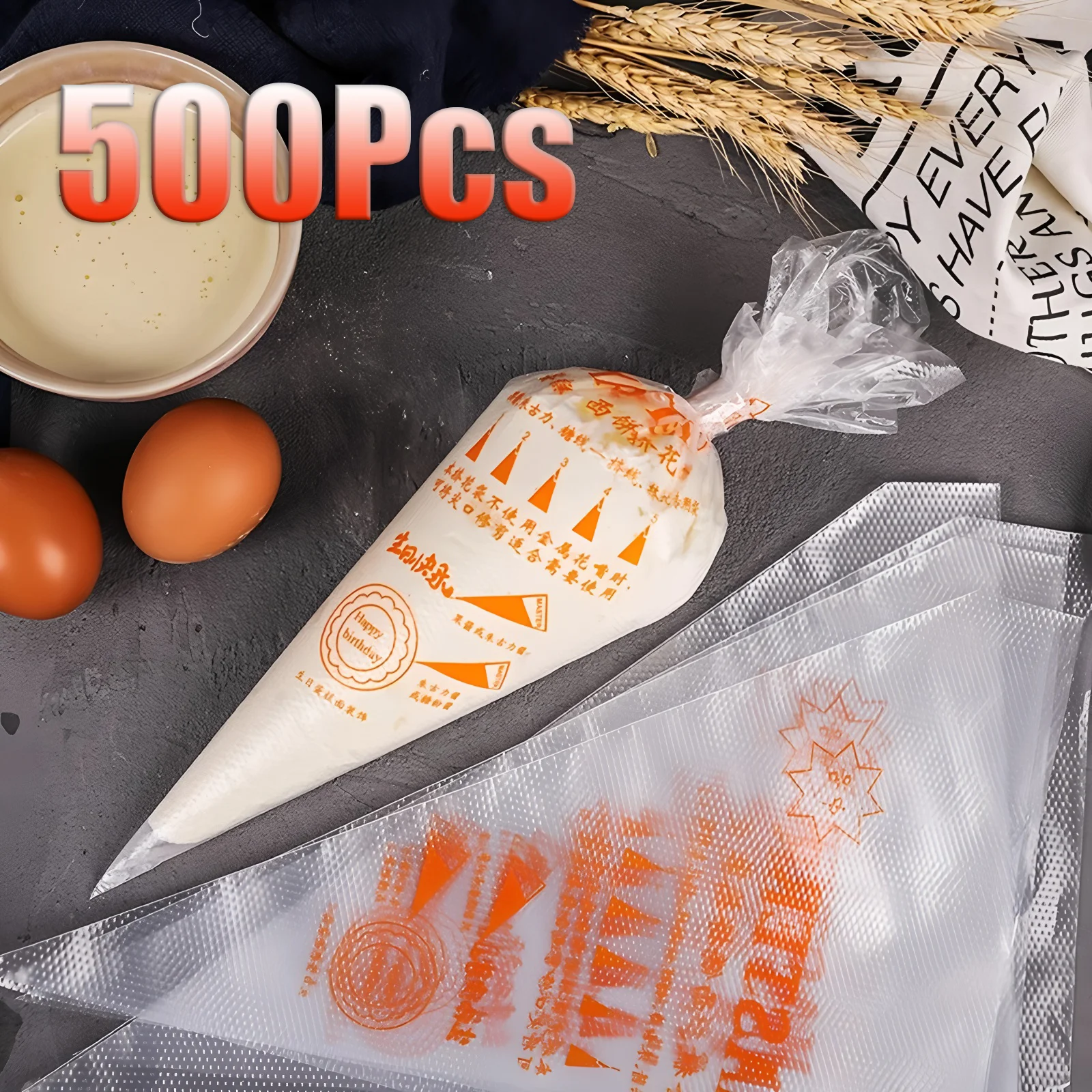100PCS Pastry Sleeves Bags Disposable Confectionery Nozzles Pocket DIY Cream Squeezing Leak Bag Cake Bakery Decorations Product