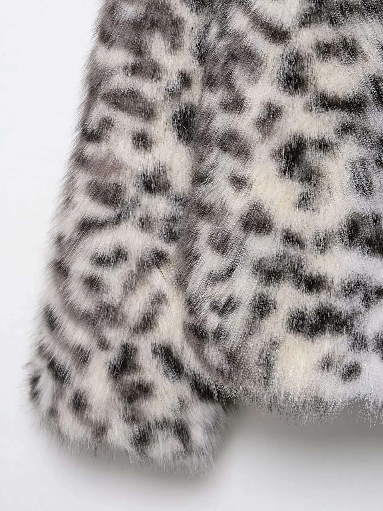 

HH 2023, осенняя женская винтажная уличная куртка из искусственного меха с леопардовым принтом, верхняя одежда на пуговицах с длинными рукавами и лацканами, стильные пальто