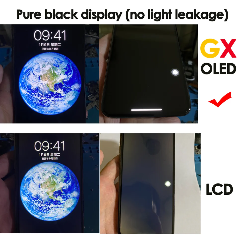 Garantía 180 días GX OLED para iPhone 12 Pro Max Reemplazo de Pantalla Display Digitizer Assembly Touch LCD Kit de Reparación al por mayor 4