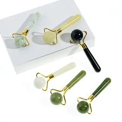 1pc Natural Jade Massager Round Ball Roller Manual Facial Gua Sha Skin Care Eye Beauty Lifting Wrinkle Remover Massage Scraper