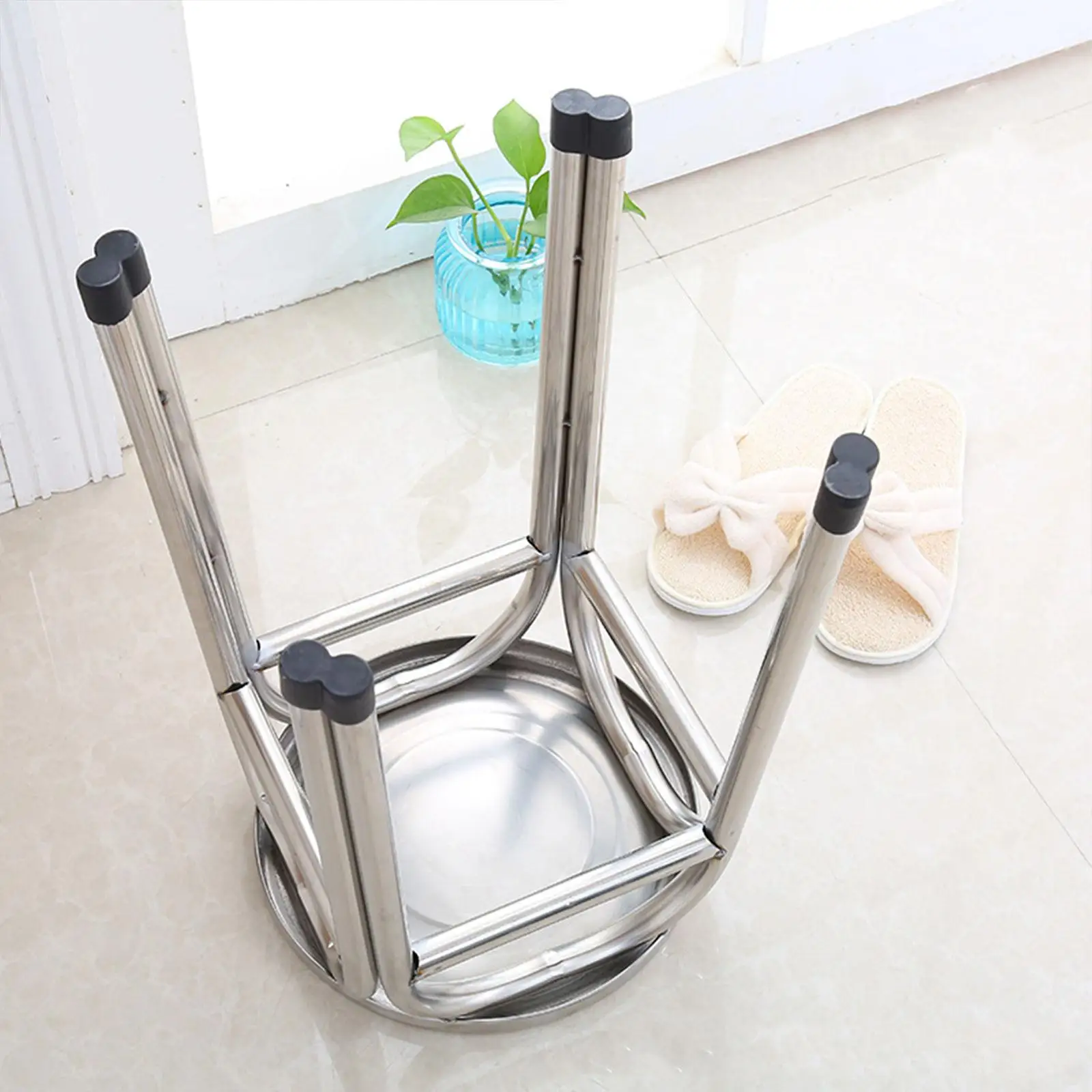 Stacking Stool Noise Reduction Bar Stool for Dining Room Indoor Outdoor
