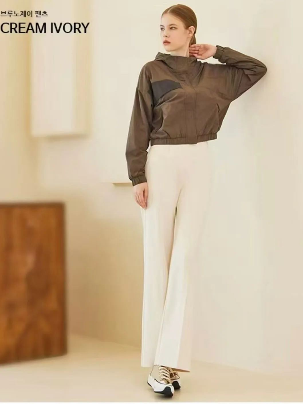 High Waist Draped Straight Leg Pants Women's Casual Wide Leg Pants Commute Slimming Trousers Spring 2026 Casual Style Elastic...