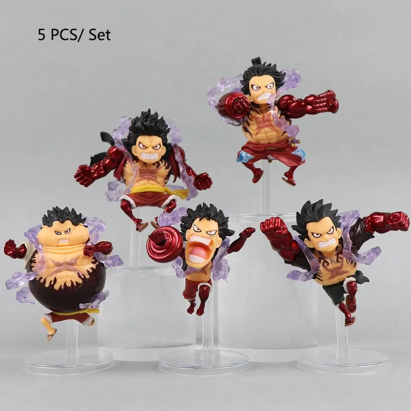 Eendelige Anime-Serie Vierde Versnelling Luffy Nika, Vijf Niveaus Wegvliegende Actiefiguur Ontwaken Bounce Man Figuren Model Speelgoed Cadeau